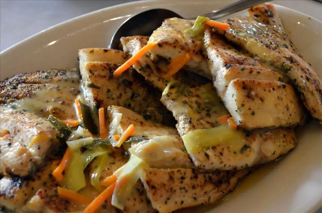 Plated fish