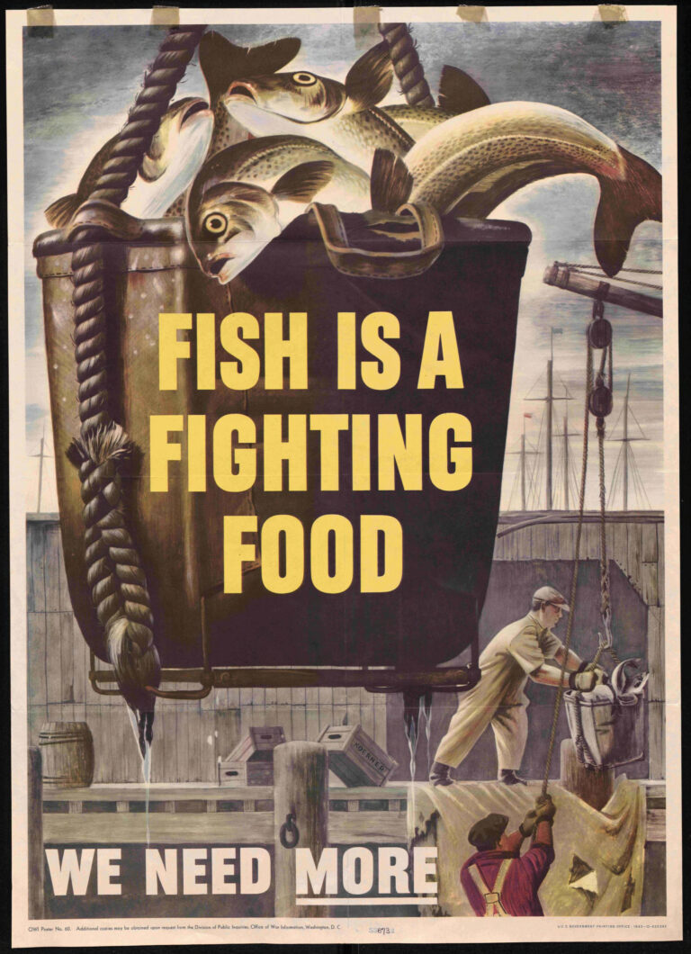 Fish is a Fighting Food - US Government War Poster